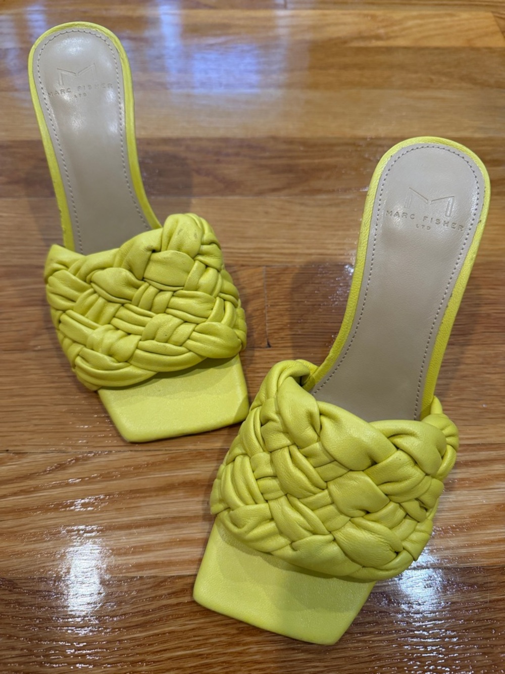 Neon Heeled Sandals